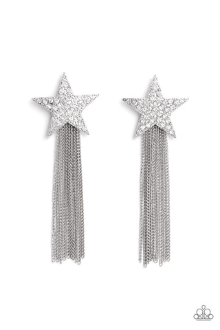 Superstar Solo - White Post Earring