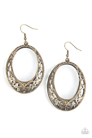 Gardenista Grandeur - Brass Earring