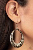 Gardenista Grandeur - Brass Earring