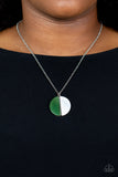 Elegantly Eclipsed - Green Necklace