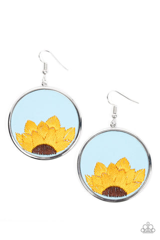 Sun-Kissed Sunflowers - Blue Earring