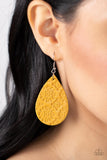 Stylishly Subtropical - Yellow Earring