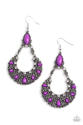 Fluent in Florals - Purple Earring