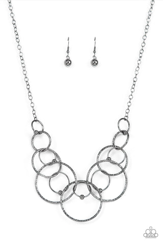 Encircled in Elegance - Black Necklace