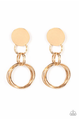 Industrialized Fashion - Gold Post Earring