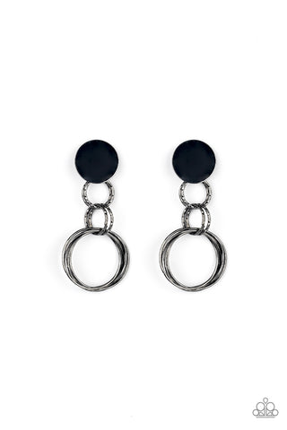 Industrialized Fashion - Black Post Earring