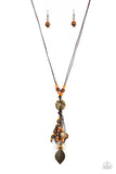 Knotted Keepsake - Orange Necklace