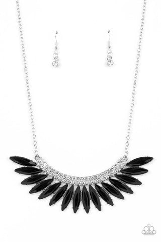 Flauntable Flamboyance - Black Necklace