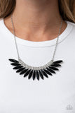 Flauntable Flamboyance - Black Necklace