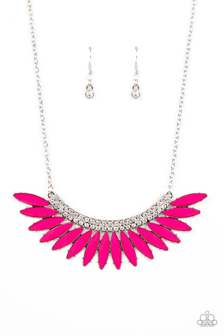 Flauntable Flamboyance - Pink Necklace