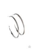 Monochromatic Curves - Black Hoop Earring