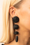 Twine Tango - Black Post Earring