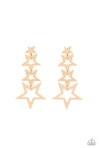 Superstar Crescendo - Gold Post Earring