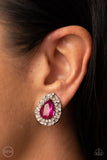 Haute Happy Hour - Pink Clip-On Earring