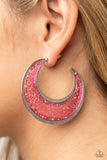 Charismatically Curvy - Pink Hoop Earring