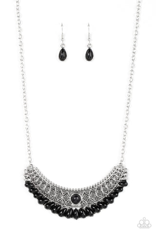 Abundantly Aztec - Black Necklace