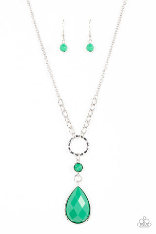 Valley Girl Glamour - Green Necklace