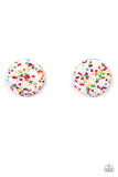 Kaleidoscope Sky - White Post Earring