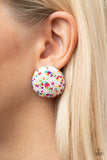 Kaleidoscope Sky - White Post Earring