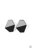 Generically Geometric - Black Post Earring