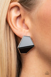 Generically Geometric - Black Post Earring