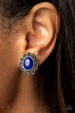 Garden Gazebo - Blue Clip-On Earring