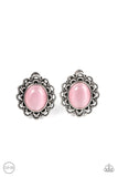 Garden Gazebo - Pink Clip-On Earring