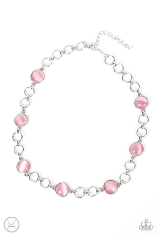 Dreamy Distractions - Pink Choker Necklace