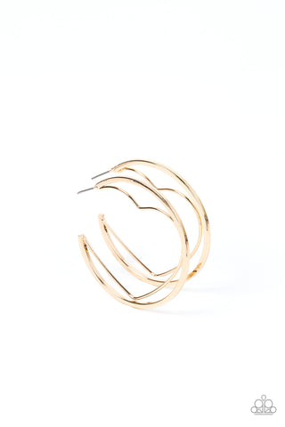 Love Goes Around - Gold Hoop Earring