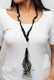 Whimsically Whipped - Black Necklace