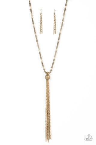 Metallic MESH-Up - Brass Necklace