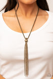 Metallic MESH-Up - Brass Necklace