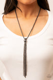 Metallic MESH-Up - Black Necklace