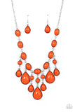 Mediterranean Mystery - Orange Necklace