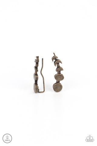 Its Just a Phase - Brass Post Earring