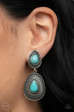 Country Soul - Blue Clip-On Earring