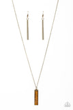 Set in GEMSTONE - Brass Necklace