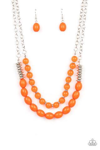 Venetian Voyage - Orange Necklace