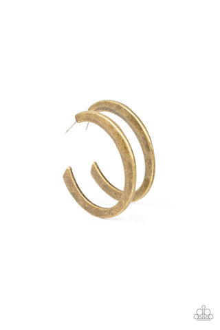 Learning Curve - Brass Hoop Earring