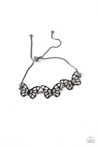 Put a WING on It - Black Bracelet