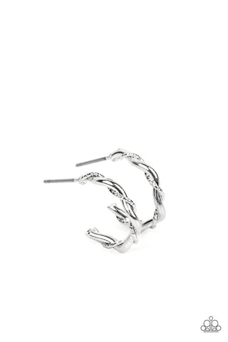 Irresistibly Intertwined - Silver Hoop Earring