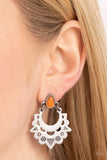 Earthy Zeal - Orange Post Earring