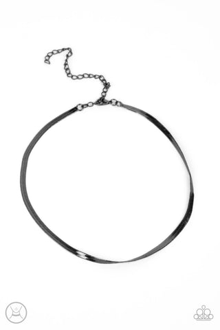 In No Time Flat - Black Necklace