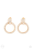 Sparkle at Your Service - Gold Clip-On Earring