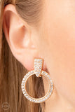 Sparkle at Your Service - Gold Clip-On Earring