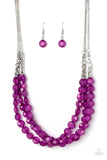 Pacific Picnic - Purple Necklace