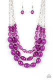 Tropical Hideaway - Purple Necklace