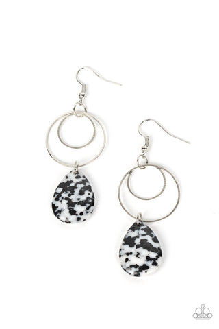 Terrazzo Tempo - Black Earring