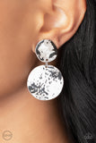 Rush Hour - Silver Clip-On Earring