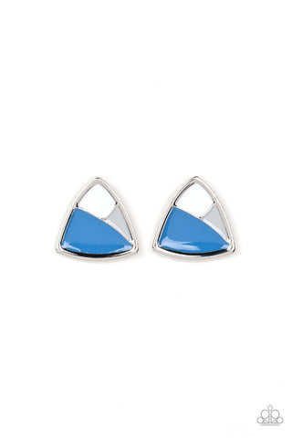 Kaleidoscopic Collision - Blue Post Earring